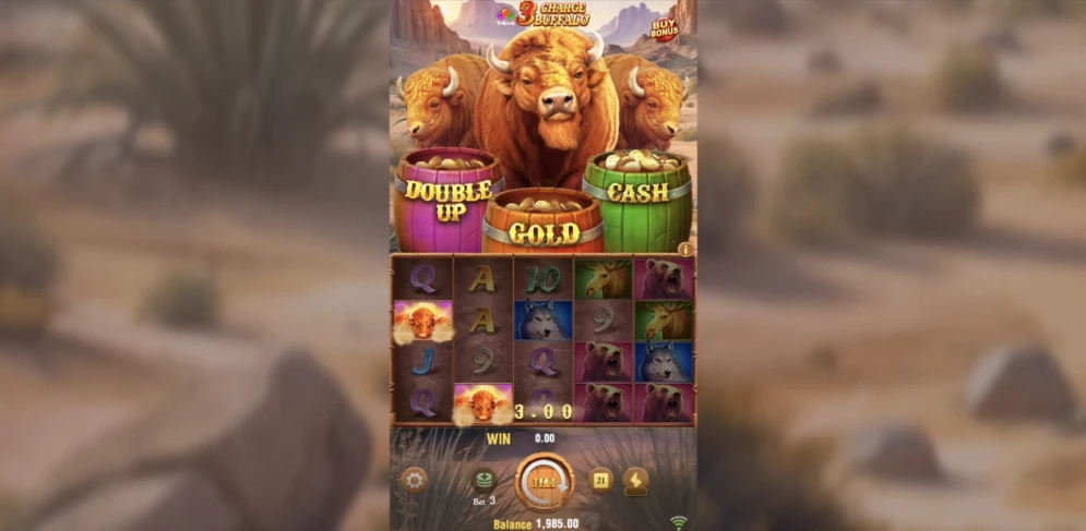 3 Charge Buffalo Slot